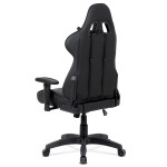 Kancelářská židle houpací mech., černá koženka, plast. kříž