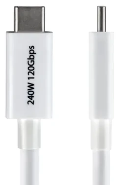 StarTech Thunderbolt 5 bílá / Kabel / 80/120 Gb/s / 8K 60Hz / 240 W / 1 m (TBLT5MM1M240WWH)