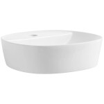CERANO - Umyvadlo keramické - na desku - Vento - bílá lesklá - 39x39 CER-680338
