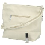 Stylová dámská koženková crossbody kabelka Olbba, krémová