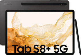 SAMSUNG Galaxy Tab S8+ 5G 256GB černá / 12.4 / O-C 3GHz / 8GB / 256GB / BT / GPS / 13+6MP+12 MP / Android (SM-X806BZABEUB)
