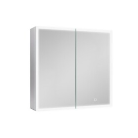 Zrcadlová skříňka s osvětlením SAT 60x60 cm kov hliník SATZGALED6060AL SATZGALED6060AL