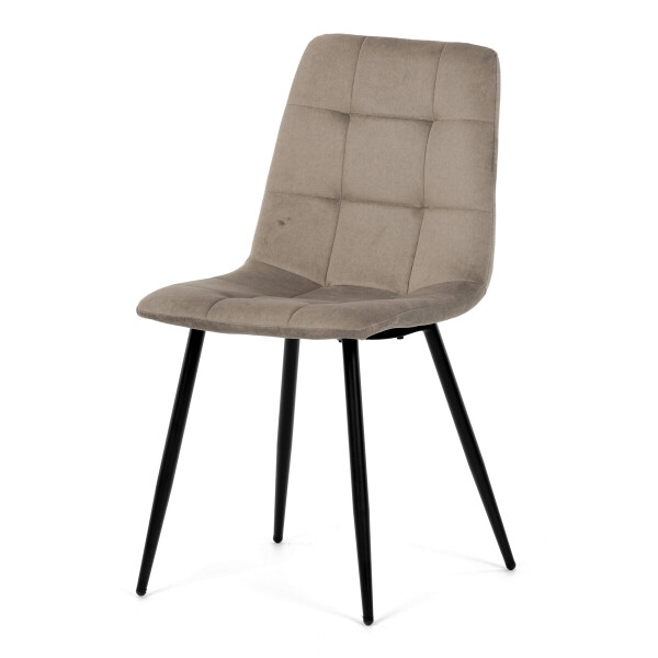 Jídelní židle, béžová, sametová látka, DCL-X7015 CAP2