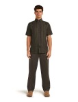 ICEBREAKER Mens Mer 125 CL Steveston SS Shirt Plaid, Dark Loden/Bittersweet velikost: XL