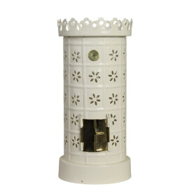 Strömshaga Kovový svícen Tiled Stove White, krémová barva, kov