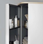 DURAVIT - Happy D.2 Plus Vysoká skříňka 134x40x36 cm, panty vlevo, bílá vysoký lesk HP1261L2222