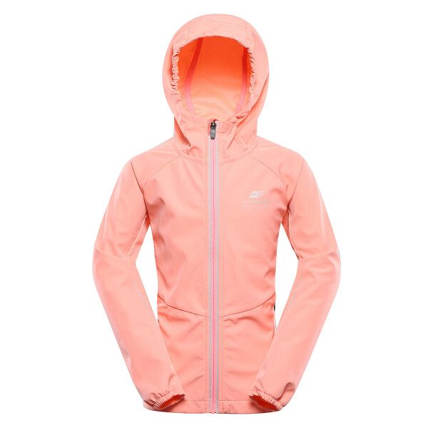 Dětská softshellová bunda membránou ALPINE PRO SPERTO neon salmon