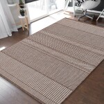 DumDekorace PATIO 12 , hnědý venkovní koberec na terasu s jemným vzorem Šířka: 80 cm | Délka: 150 cm