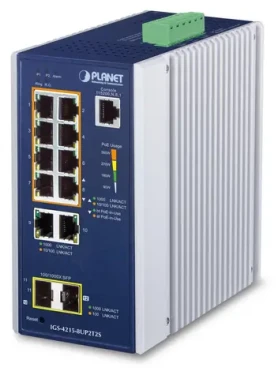 Planet IGS-4215-8UP2T2S / Switch průmyslový / L2/L4 Managed / 8x GbE PoE / 2x GbE / 2x SFP / IP30 (IGS-4215-8UP2T2S)