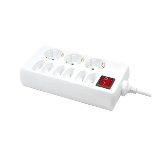LogiLink Prodlužovací kabel 9 zásuvek bílá / Prodlužovací kabel / 9 zásuvek / 1,5 m / vypínač / 3500 W (LPS201)