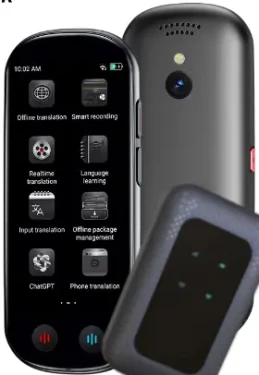 Ectaco Anobic AI Z9 Pro + router 4g/LTE hlasový překladač / WiFi / Hotspot / Offline / 2100mAh / ChatGPT (ECTANBZ9PRO)