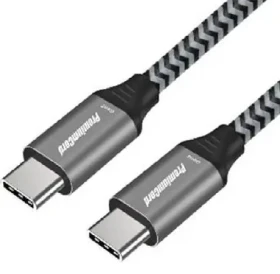 PremiumCord propojovací USB -C kabel s konektory USB-C - USB-C 1.5 m / 100W / 20V / 5A / 480Mbps / bavlněný oplet (ku31cw15)