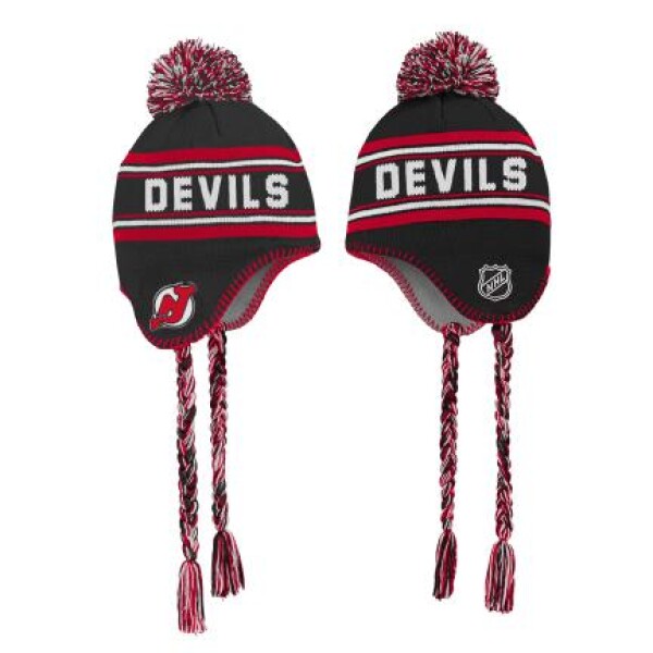 Outerstuff Dětská zimní čepice New Jersey Devils NHL Jacquard Tassel Knit With Pom
