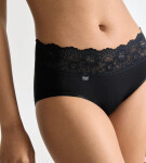 Sloggi Romance – midi kalhotky z bavlny Supima® s krajkou Sloggi BLACK 38