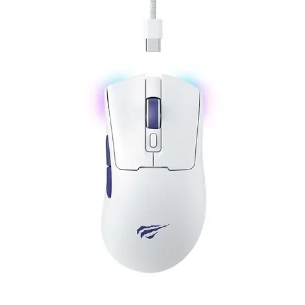 Havit MS966WB bílá / Herní myš / bezdrátová / optická / 7 tlačítek / USB-C (MS966WB)