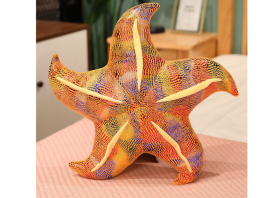 Mamido Plyšová hvězdice polštář 20 cm oranžová