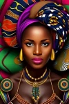 NORIMPEX Diamantové malování Africká žena
