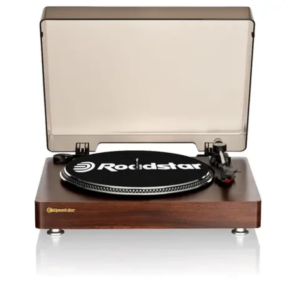 ROADSTAR TT-260SPK hnědá / Gramofon / 33 45 78 RPM / 24 W / Bluetooth / 3.5mm / RCA (7621800032706)