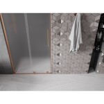 MEXEN/S - Velar L posuvné sprchové dveře 90, dekor, měď kartáčovaná 871-090-003-31-65