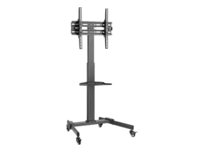 Equip 650607 černá / Podlahový stojan TV / 32-55" / výškově nastavitelný / VESA max. 400x400 / nosnost 35 kg (650607)