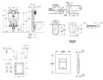 GROHE - Uniset Set předstěnové instalace, klozetu, sedátka SoftClose, tlačítka Skate Cosmopolitan a sady pro vhazování tablet, chrom SANI15BB2119