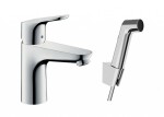 HANSGROHE - Focus E2 Umyvadlová baterie 100, s ruční sprchou Bidette, chrom 31927000