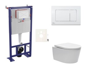 Cenově zvýhodněný závěsný WC set SAT do lehkých stěn / předstěnová montáž + WC SAT Brevis SIKOSSBR20 SIKOSSBR20