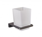 RAV Slezák - NIL - Koupelnový doplněk Držák kartáčků skleněný, Metal Grey NLA0201MG NLA0201MG