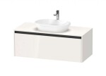 DURAVIT - Ketho.2 Umyvadlová skříňka s výřezem 46x120x55 cm, 1 zásuvka, lesklá bílá K24887022220000