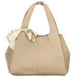 Módní dámská koženková kabelka do ruky Nerilly, bežová