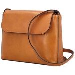 Trendy dámská kožená crossbody Deliss, koňaková