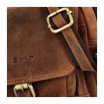 Luxusní pánská kožená crossbody Diviley Dettrio, hnědá