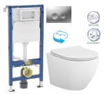 GEBERIT DuofixBasic s matným tlačítkem DELTA21 + WC CERSANIT DESSE VORTEX /VÍROVÉ SPLACH/ + SEDÁTKO 458.103.00.2 21MA ES1