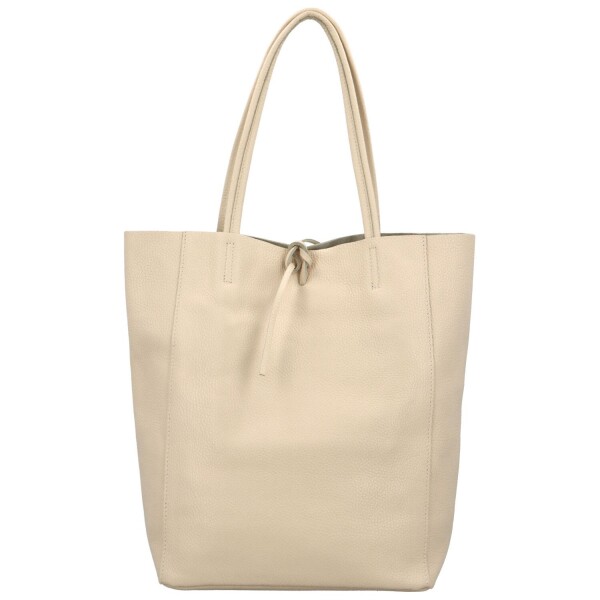 Luxusní dámská kožená kabelka Jane, krémová