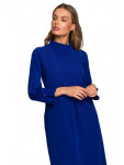 Šaty střihu s vysokým límcem královská modř EU L model 17678229 - STYLOVE