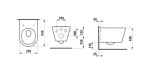 Laufen - Kartell Závěsné WC, Rimless, matná černá H8213317160001