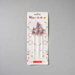 Dortová svíčka hvězda fialová 4ks