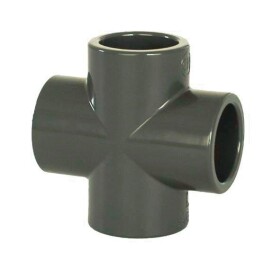 Aquaram PVC tvarovka - kříž 25 mm, DN=25 mm, d=35 mm, lepení / lepení