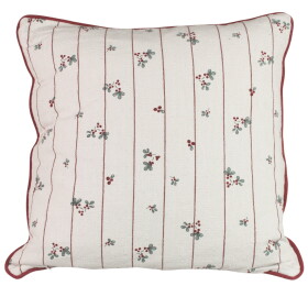 Strömshaga Povlak na polštář Gerd White/Red 45 × 45 cm, krémová barva, textil