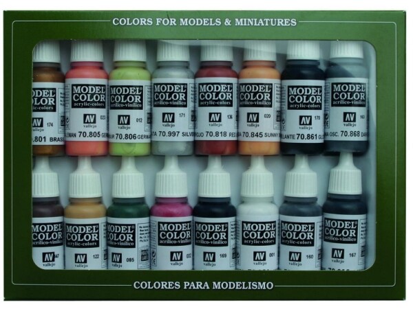 Vallejo Model Color 16 color Set 70107 German Colors WWII (16)