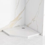 REA - Pětiúhelníková sprchová vanička Diamond 90x90 bílá REA-K6522