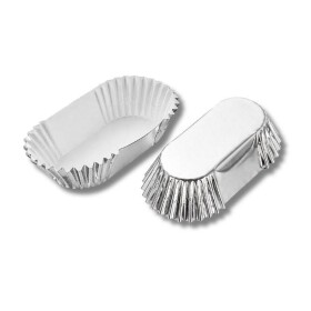 Dortisimo Košíčky na oválné muffiny alobalové stříbrné (30 ks)
