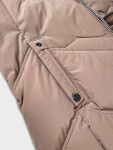 Dámská zimní plus size bunda v kakaové barvě s kapucí S'west (B8300-48) odstíny hnědé 46