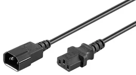 MicroConnect Prodlužovací kabel C14 - C13 1m černá (PE040610)
