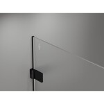 MEXEN/S - Lunar-B sprchové dveře křídlové pravé 85 cm, transparent, černá 832-085-000-70-00-P