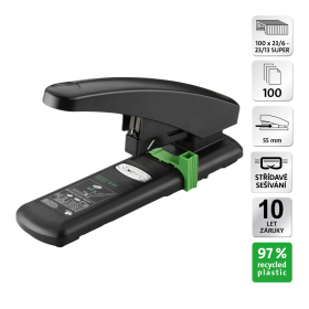 Novus sešívačka B 40 re+new, 100 listů, černá
