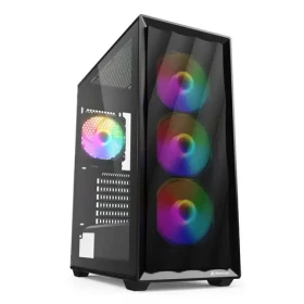 Sharkoon VK4 Rainbow černá / ATX / 2x USB-A 3.0 / 4x 120mm RGB / bez zdroje / průhledná bočnice (4044951044108)