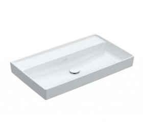 VILLEROY & BOCH - Collaro Umyvadlo nábytkové 80x47 cm, bez přepadu, bez otvoru pro baterii, CeramicPlus, Stone White 4A3383RW