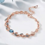 Exkluzivní náramek Swarovski Elements Gavriella, Světle modrá 17 cm + 4 cm (prodloužení)