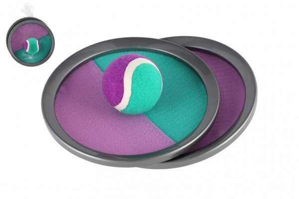 Lambáda Catch ball hra s míčkem zeleno-fialová v síťce